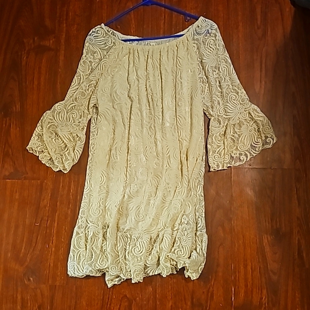 Cream lace dress